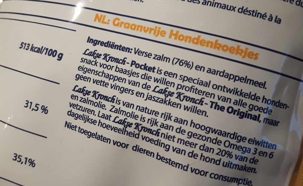 Lakse Kronch pocket versie ingrediënten